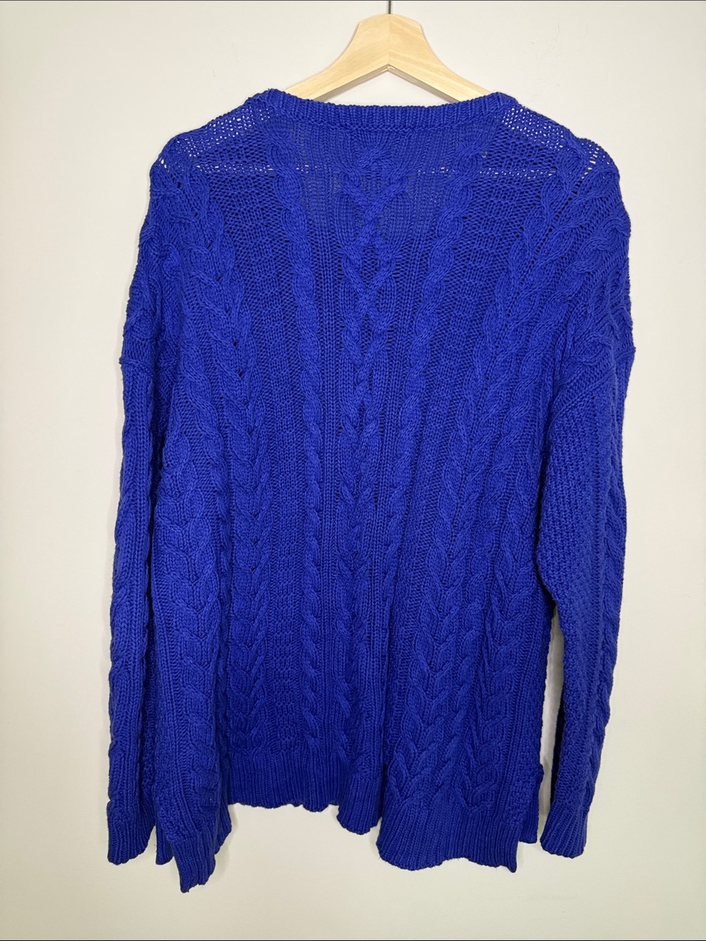 Ralph Lauren Royal Blue Cable Knit Sweater - Picture 3 of 3